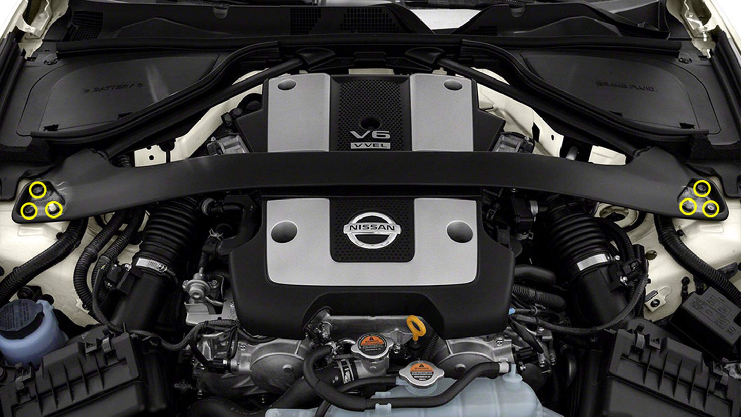 Titanium Hardware Strut Tower Bar Kit - Nissan 370Z