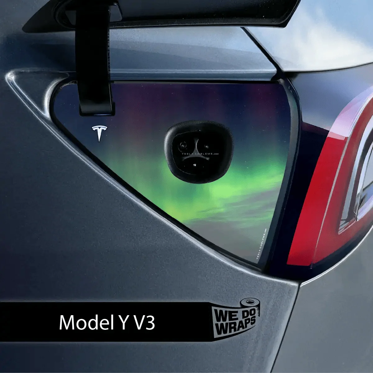 Northern Lights Tesla Charge Port Wrap | Model Y
