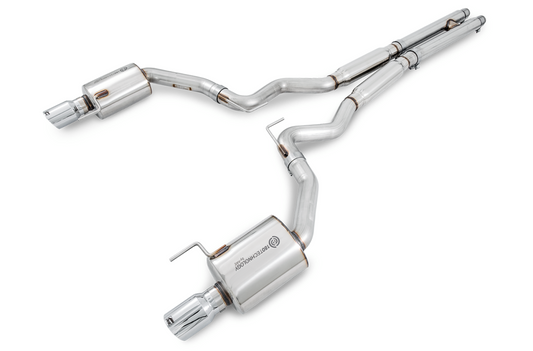 AWE Tuning Touring Edition Cat-back Exhaust for S550 Mustang GT - Chrome Silver Tips 3015-32084