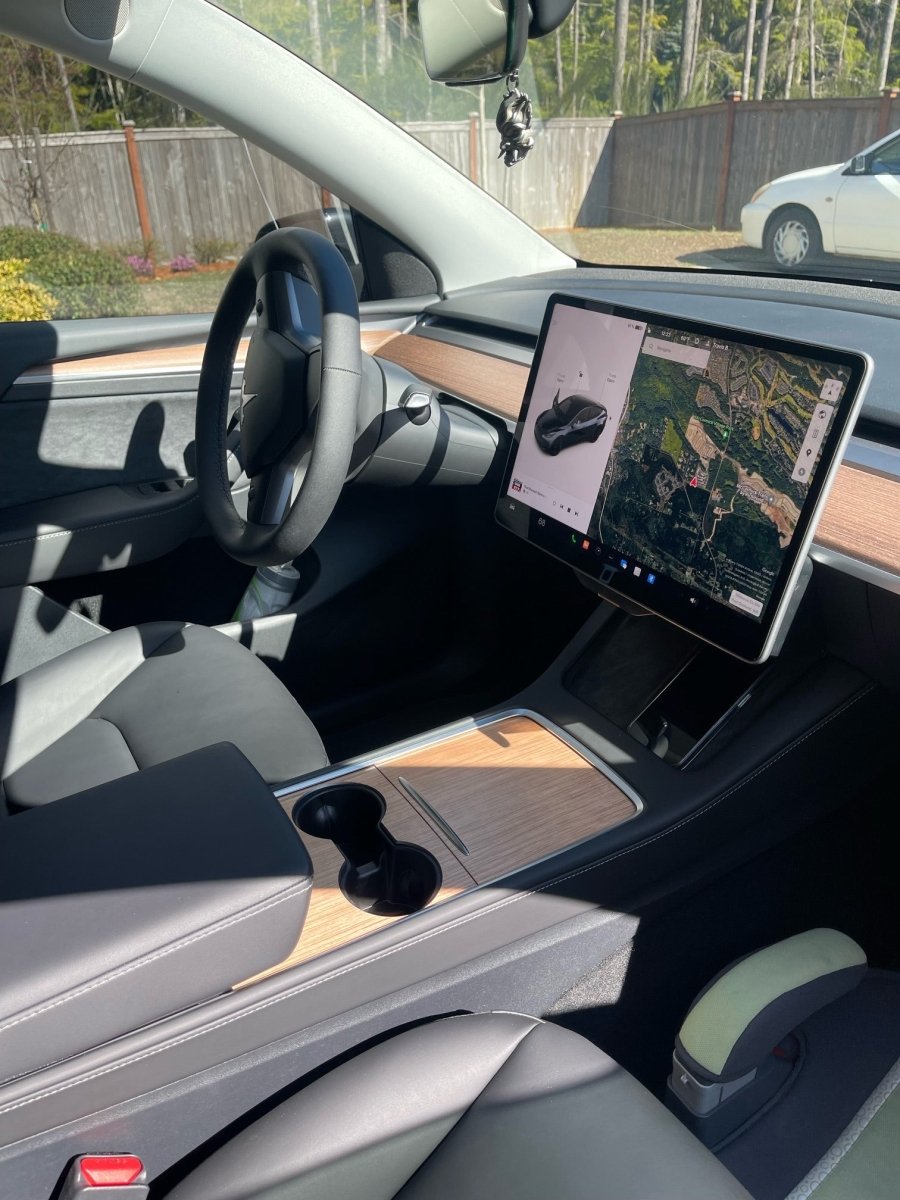 White Ash Stock Tesla Woodgrain | Tesla Center Console Wrap Kit | Model 3 ’17-20