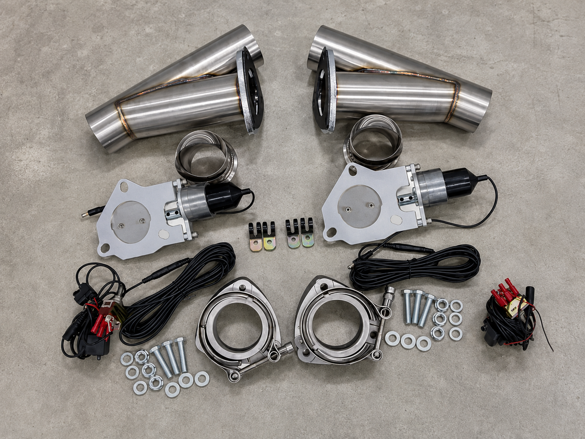 OPEN BOX – Granatelli 2.5-Inch Dual Round Stainless Steel Slip-Fit Exhaust Cutout