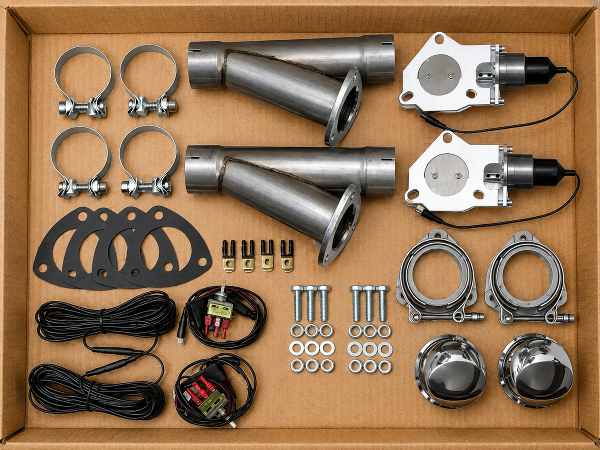 OPEN BOX – Granatelli 4-Inch Dual Round Stainless Steel Weld-In Exhaust Cutout