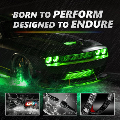 AURA PRO Bluetooth Day Time Running Light DRL Halo RGB for Ford Mustang 2005-2014 - Install Friendly