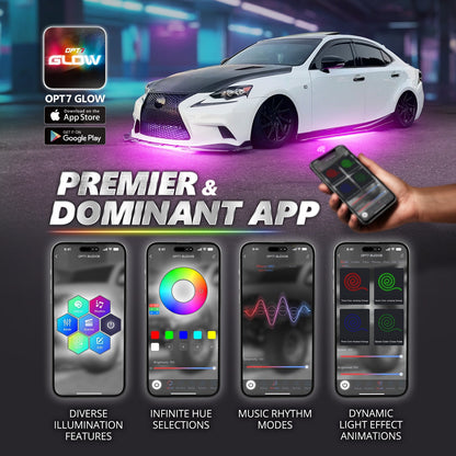 AURA PRO LED Triple Bundle for Dodge Challenger 08-23 ( Halo + Interior + Underglow ) - Bluetooth APP and Remote Controlled
