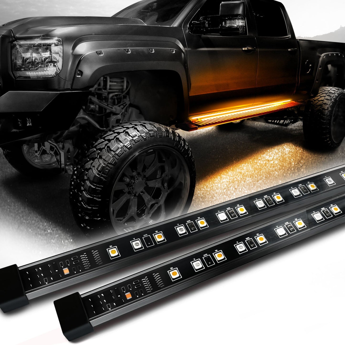 Sidekick Sequential Running Board 2PC Switchback LED Strip Kit