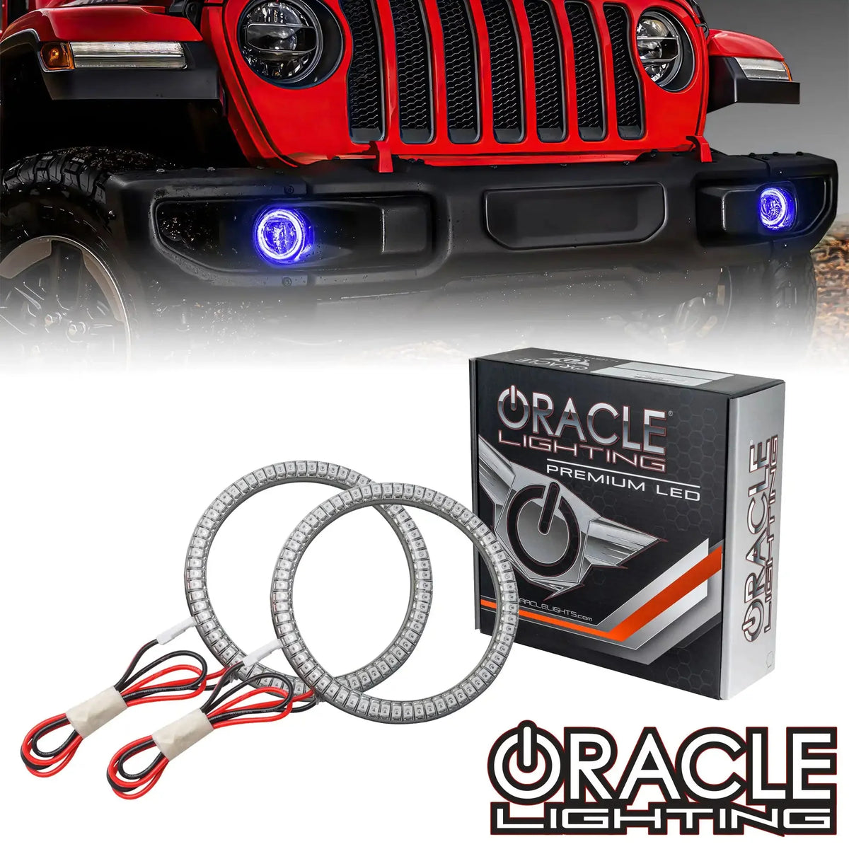 ORACLE Lighting 2018-2025 Jeep Wrangler JL LED Surface Mount Fog Light Halo Kit
