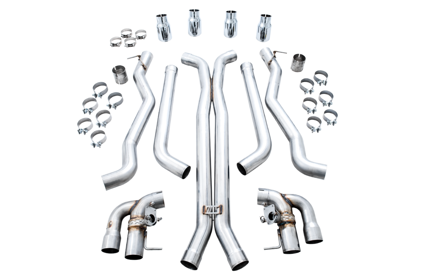 AWE Tuning SwitchPath Cat-Back Exhaust for BMW F90 M5 - Chrome Silver Tips 3025-42062