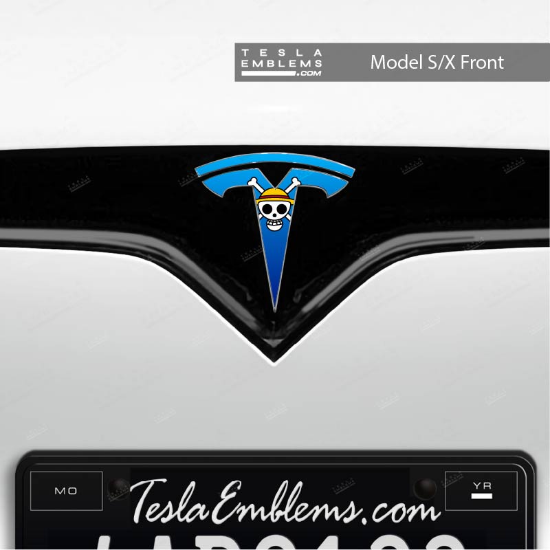 One Piece Tesla Emblem Decals (Front + Back) | Model S