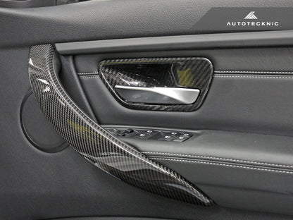 AutoTecknic Carbon Door Grip Handle Trim Set - BMW F30 3-Series | F32 4-Series