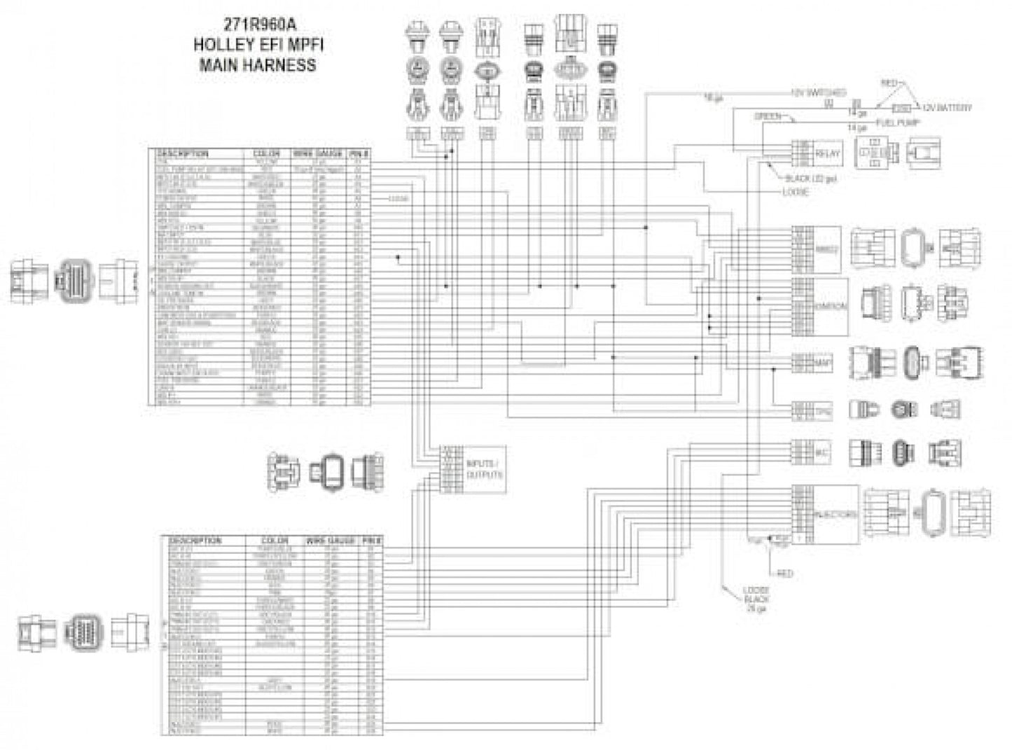 Holley EFI HP EFI Universal MPI Retrofit Kits 2550-500