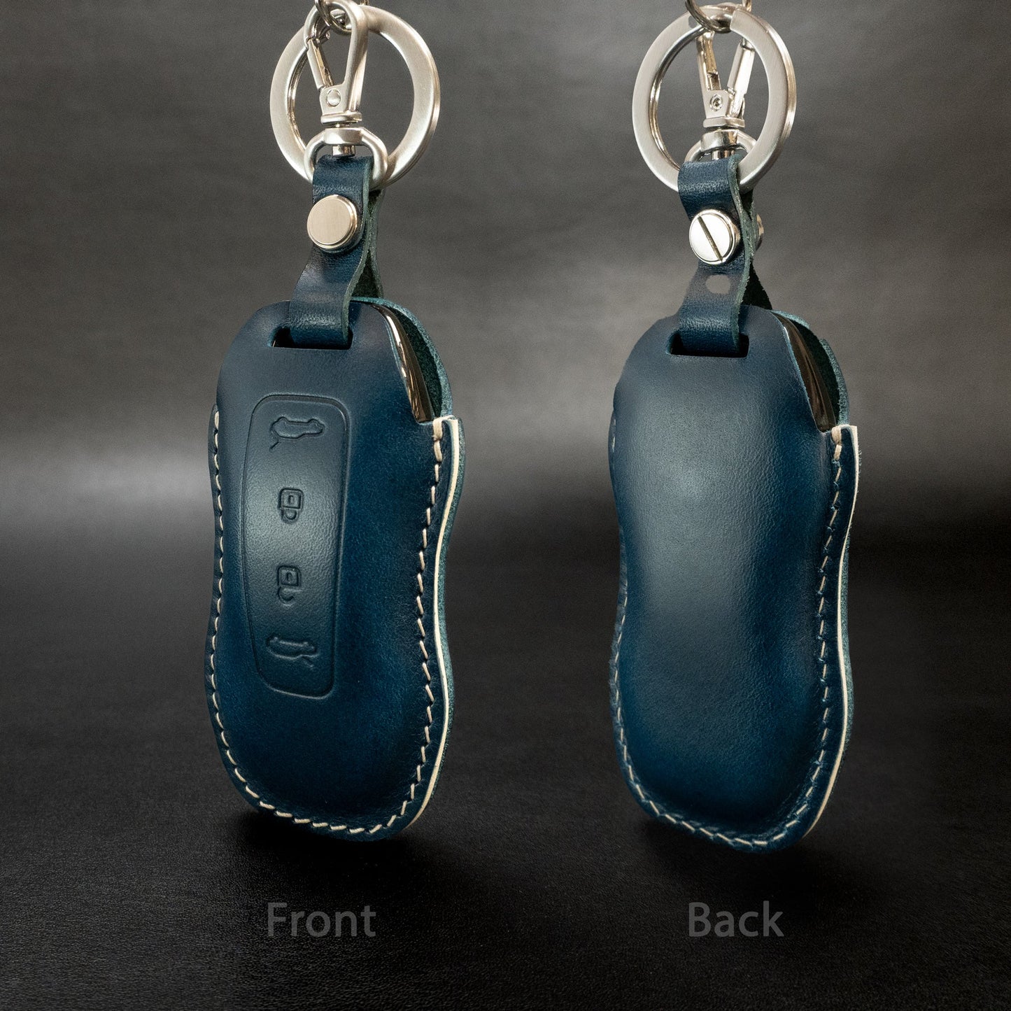 Leather Key Fob Cover for Porsche [04] Macan EV