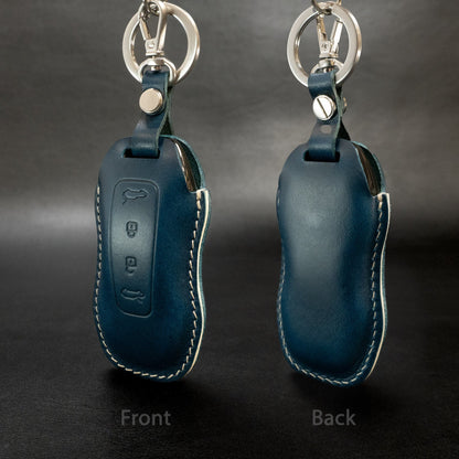 Leather Key Fob Cover for Porsche [04] Macan EV