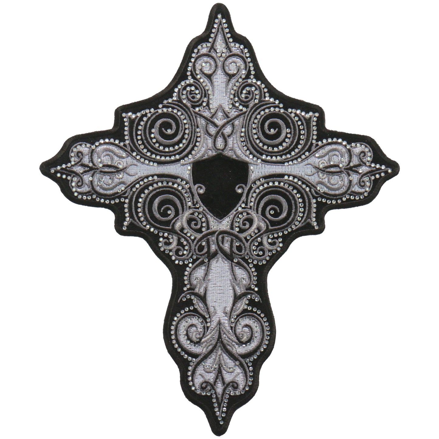 Hot Leathers PPC3277 9 Inch Purple Stone Cross Patch