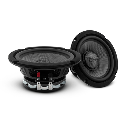 PRO 6.5" Mid-Bass Loudspeaker with Water-Resistant Carbon Fiber Cone & Neodymium Rings, 250W RMS, 4-Ohm