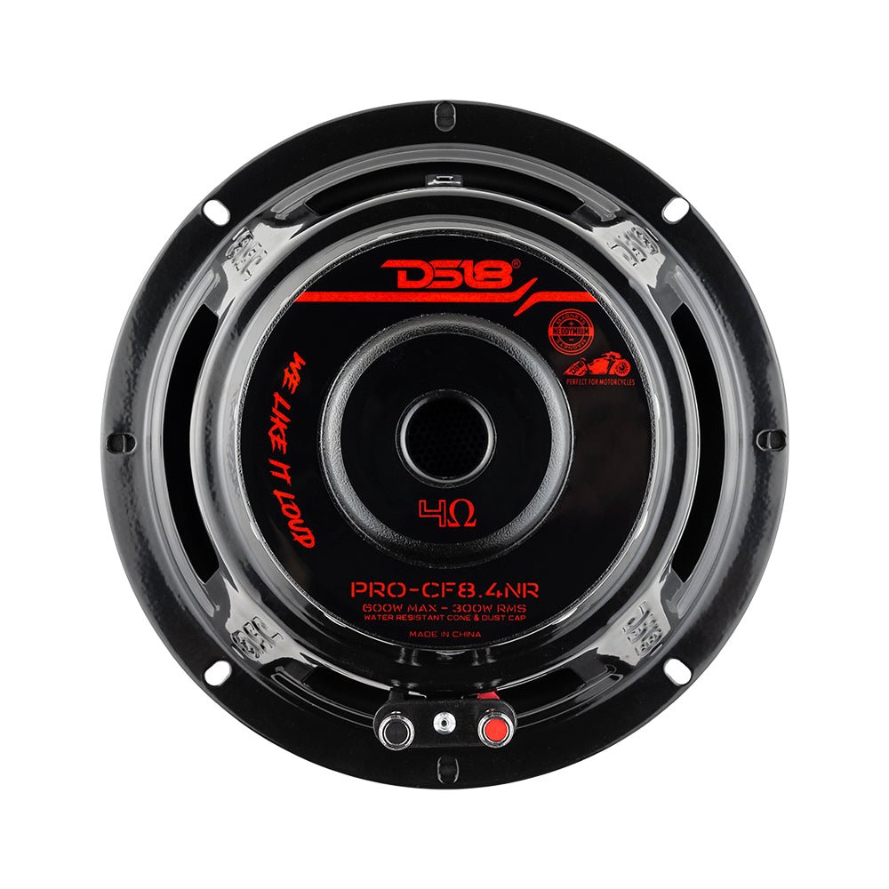 PRO 8" Mid-Bass Loudspeaker with Water-Resistant Carbon Fiber Cone & Neodymium Rings, 300W RMS, 4-Ohm
