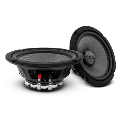 PRO 8" Mid-Bass Loudspeaker with Water-Resistant Carbon Fiber Cone & Neodymium Rings, 300W RMS, 4-Ohm