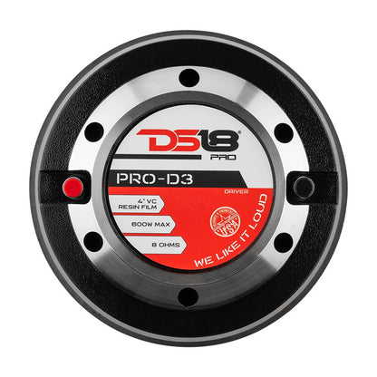 3" Throat Bolt on Driver 600 Watts 4" Phenolic Vc 8-Ohm