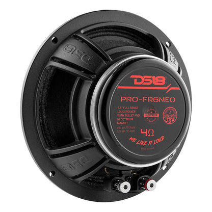 PRO 6.5" Neodymium Full-Range Bullet Loudspeaker 225 Watts Rms 4-Ohm