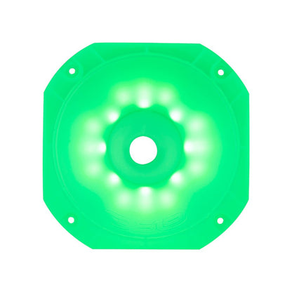 DS18 PRO-HA110CL Twist On 1" 110° 6.14" Depth Plastic Horn Clear with RGB LED Lights