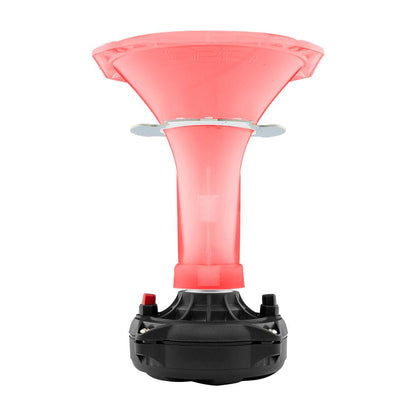DS18 PRO-HA110CL Twist On 1" 110° 6.14" Depth Plastic Horn Clear with RGB LED Lights