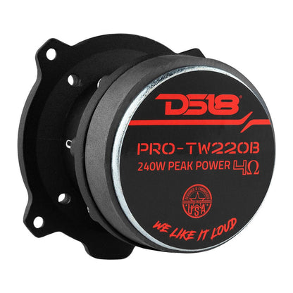 3” PRO Aluminum Super Bullet Tweeter – 240 Watts with Built in Crossover - Black