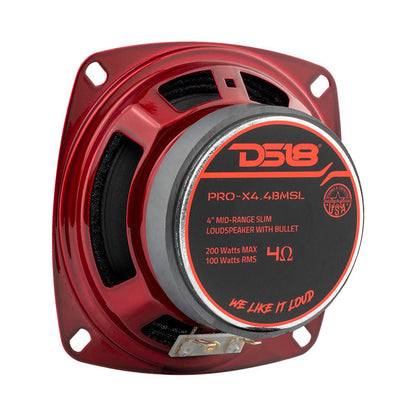 PRO-X 4" Shallow Mid-Range Bullet Loudspeaker | 100W RMS 4-Ohm
