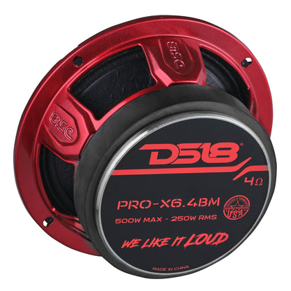 PRO-X 6.5" Mid-Range Loudspeaker with Bullet | 250W RMS 4-Ohm