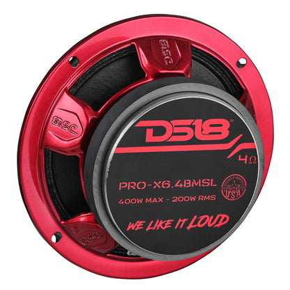 PRO-X 6.5" Shallow Mid-Range Bullet Loudspeaker | 200W RMS 4-Ohm