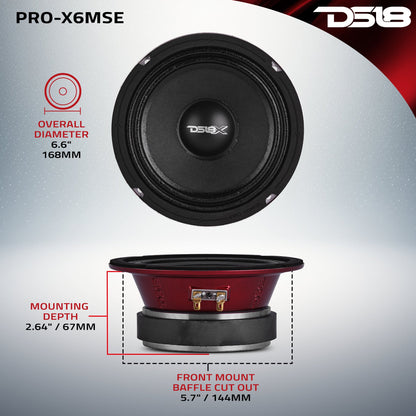 6.5” Sealed Back Mid-Range Loudspeaker | 500W | 8-Ohm