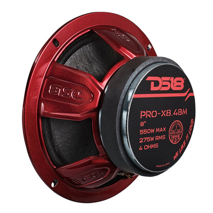 PRO-X 8" Mid-Range Loudspeaker with Bullet | 275W RMS 4-Ohm