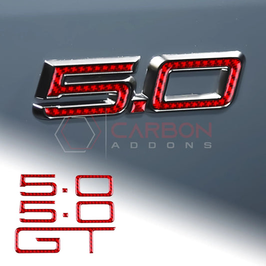 2024+ S650 Mustang GT Exterior Carbon Fiber Emblem Overlays
