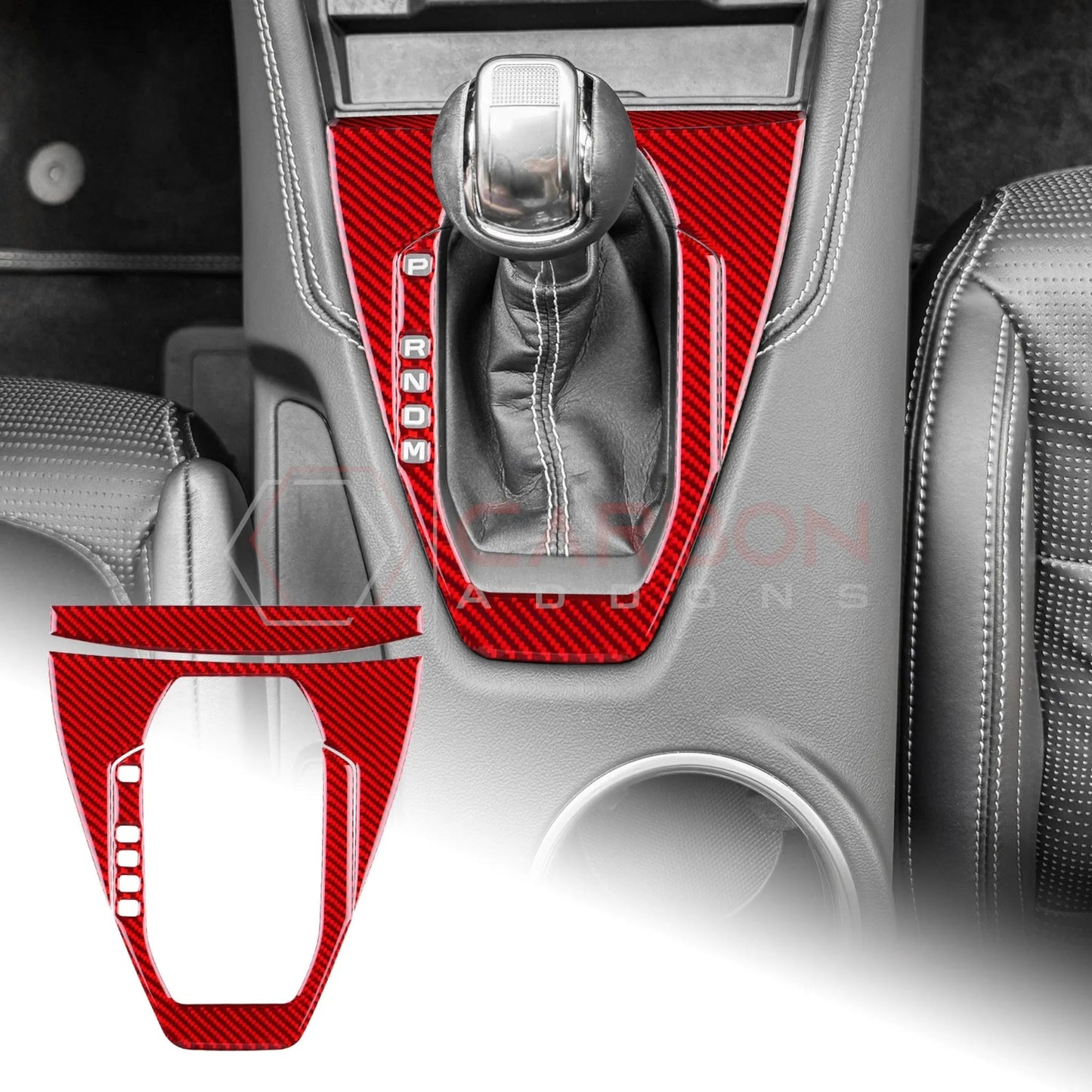 2024+ S650 Mustang Real Carbon Fiber Gear Shifter Trim Overlay