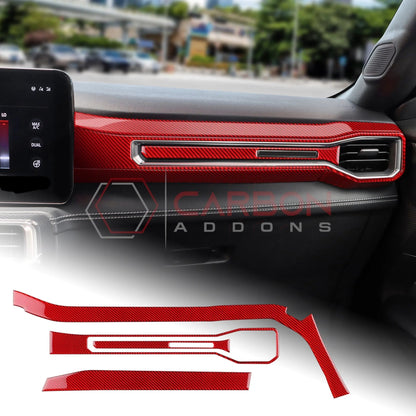 2024+ S650 Mustang Real Carbon Fiber Passenger Side Dashboard Trim Overlays