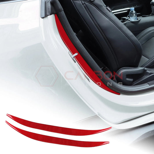 2024+ S650 Mustang Real Carbon Fiber Door Jam Trim Overlays