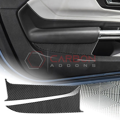 2024+ S650 Mustang Real Carbon Fiber Door Lower Panel Trim Overlay