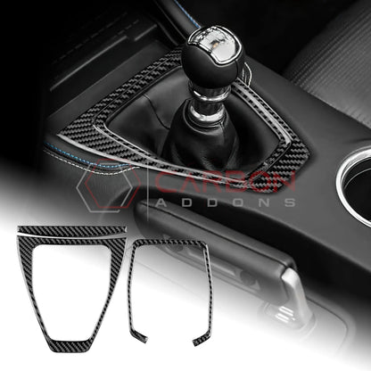 2024+ S650 Mustang Real Carbon Fiber Gear Shifter Trim Overlay
