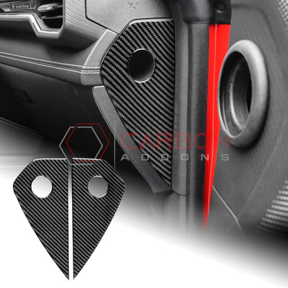 Real Carbon Fiber Dashboard Side Panel Trim Overlay for 2024+ Ford Mustang