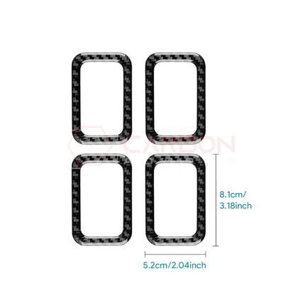 Real Carbon Fiber Rear Child Seat Anchor Trim Overlay for 2024+ Ford Mustang