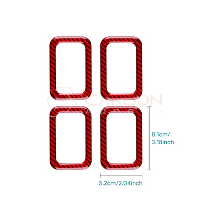 Real Carbon Fiber Rear Child Seat Anchor Trim Overlay for 2024+ Ford Mustang