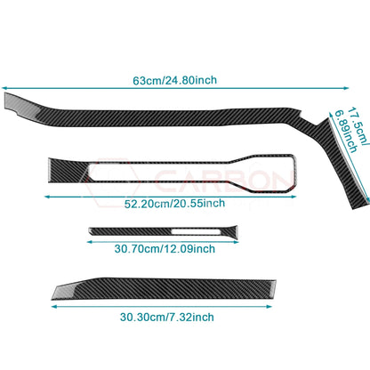 2024+ S650 Mustang Real Carbon Fiber Passenger Side Dashboard Trim Overlays