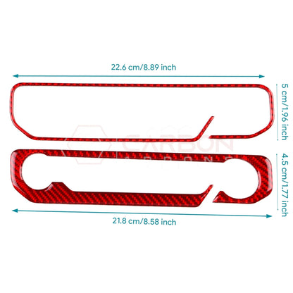 2024+ S650 Mustang Real Carbon Fiber Start and Control Button Trim Overlay