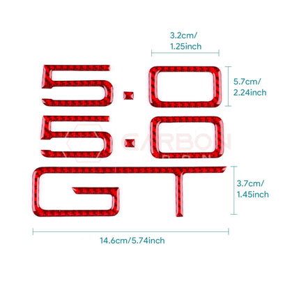 2024+ S650 Mustang GT Exterior Carbon Fiber Emblem Overlays