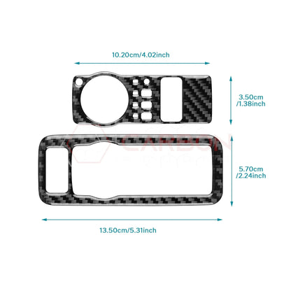 2024+ S650 Mustang Real Carbon Fiber Headlight Control Trim Overlay