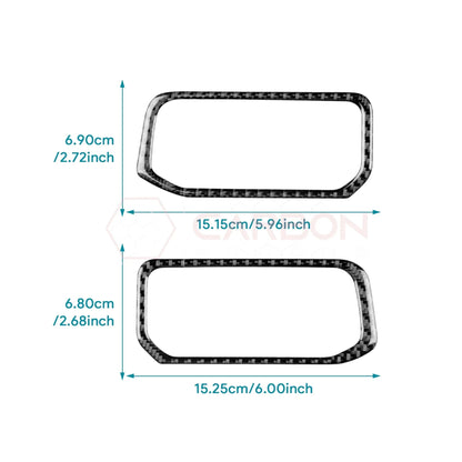 2024+ S650 Mustang Real Carbon Fiber Center AC Vent Frame Overlay
