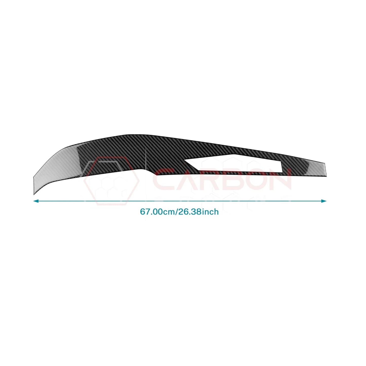 2024+ S650 Mustang Real Carbon Fiber Behind Screen Top Dash Trim Overlay