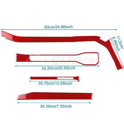 2024+ S650 Mustang Real Carbon Fiber Passenger Side Dashboard Trim Overlays