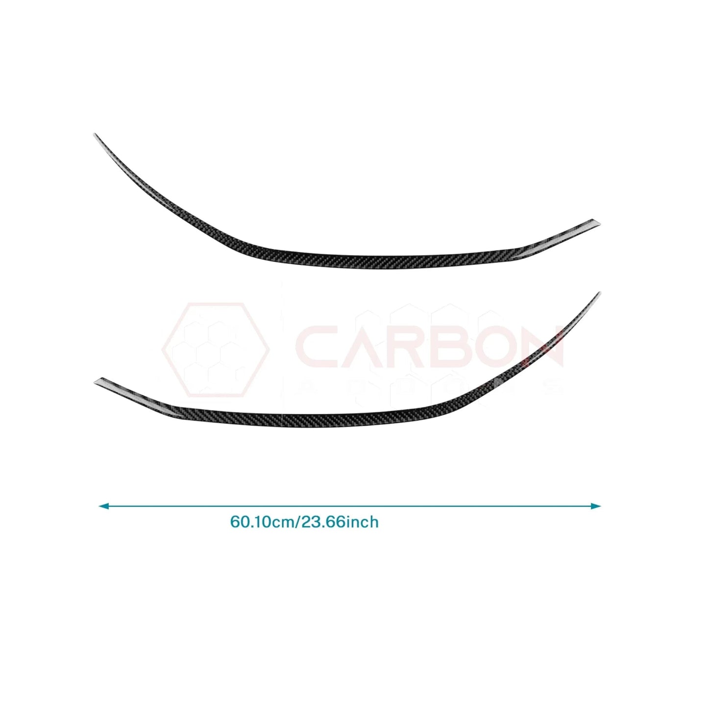 2024+ S650 Mustang Exterior Real Carbon Fiber Headlight Decorative Strip Overlay