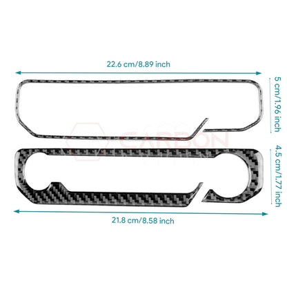 Real Carbon Fiber Start & Control Button Trim Overlay for 2024+ Ford Mustang