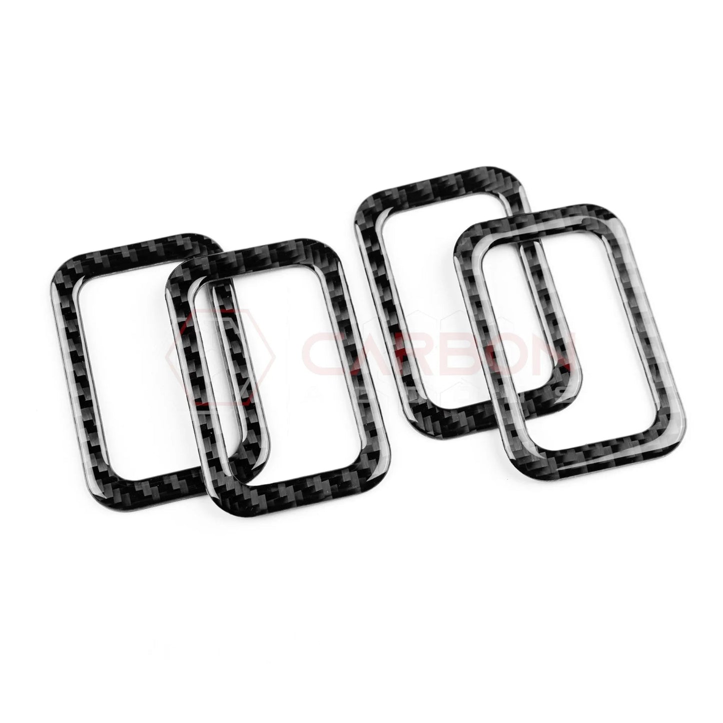 Real Carbon Fiber Rear Child Seat Anchor Trim Overlay for 2024+ Ford Mustang