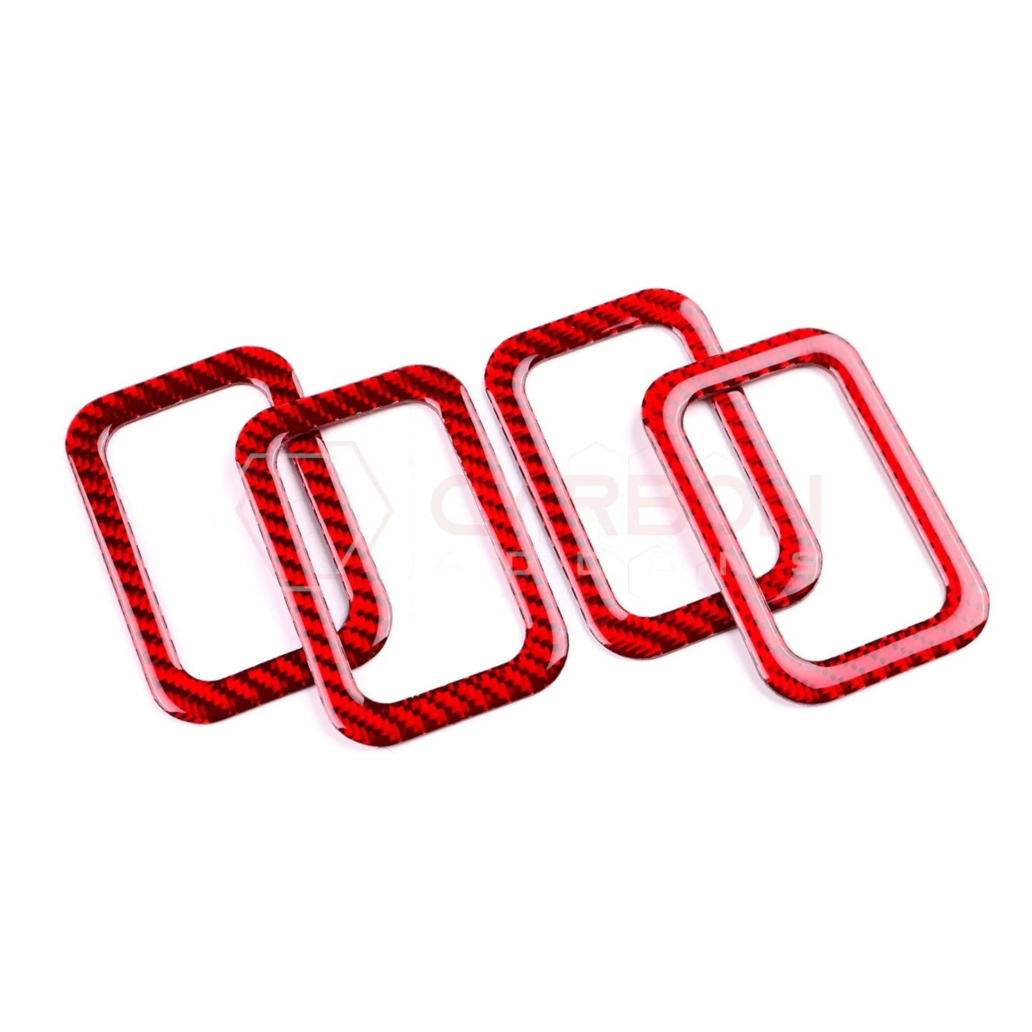 Real Carbon Fiber Rear Child Seat Anchor Trim Overlay for 2024+ Ford Mustang